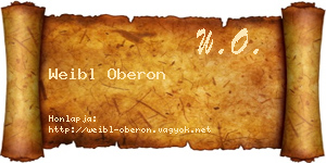 Weibl Oberon névjegykártya